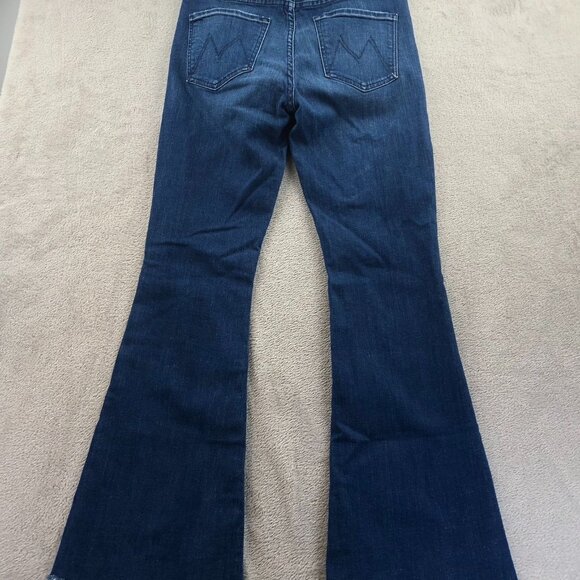 Mother Woman's Jeans Size 27 The Weekender Fray Blue Denim Flared Jeans - Picture 16 of 16